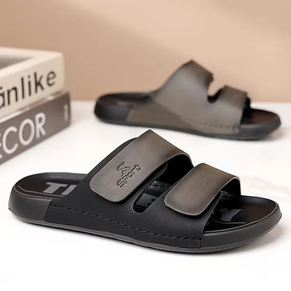 Men'S High-Quality Casual Shoes - Black and Brown Synthetic, Comfortable