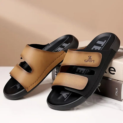 Men'S High-Quality Casual Shoes - Black and Brown Synthetic, Comfortable