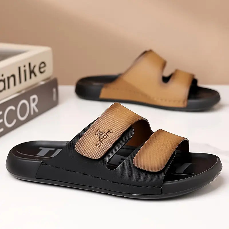 Men'S High-Quality Casual Shoes - Black and Brown Synthetic, Comfortable