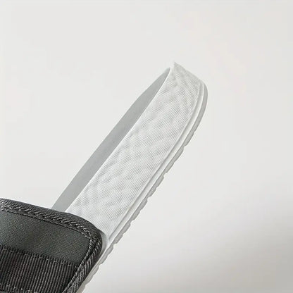 Quickni Unisex Lightweight Slides - Comfortable Gray Fabric Slippers